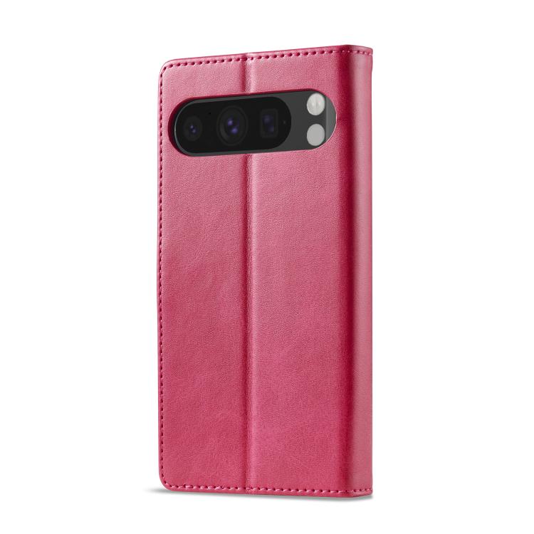 For Google Pixel 10 Pro XL LC.IMEEKE Calf Texture Flip Leather Phone Case(Red) - Google Cases by LC.IMEEKE | Online Shopping UK | buy2fix