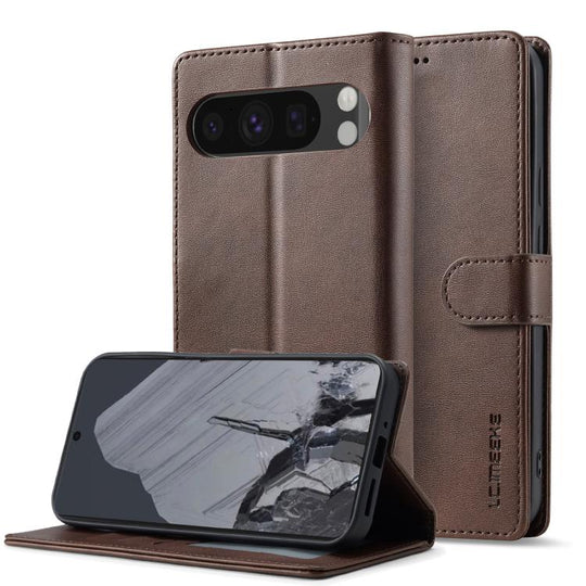 For Google Pixel 10 / 10 Pro LC.IMEEKE Calf Texture Flip Leather Phone Case(Brown)