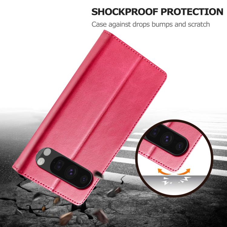 For Google Pixel 10 / 10 Pro LC.IMEEKE Calf Texture Flip Leather Phone Case(Red) - Google Cases by LC.IMEEKE | Online Shopping UK | buy2fix