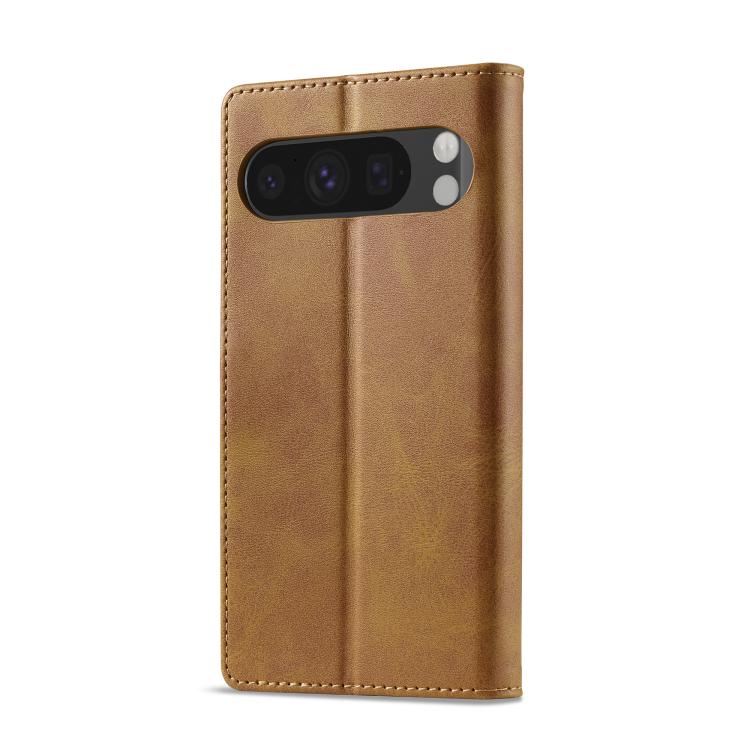 For Google Pixel 10 / 10 Pro LC.IMEEKE Calf Texture Flip Leather Phone Case(Yellow) - Google Cases by LC.IMEEKE | Online Shopping UK | buy2fix