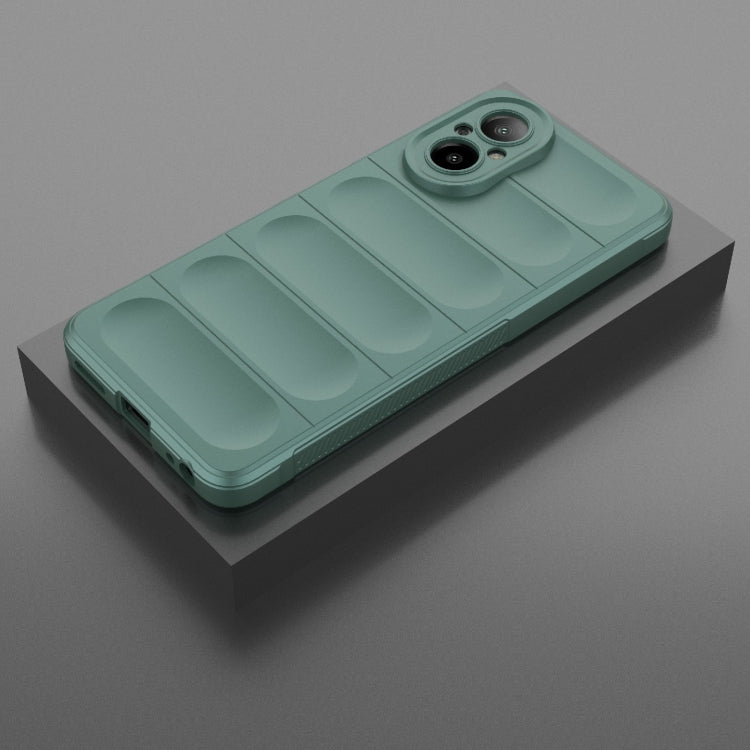 For Realme C67 4G Global Magic Shield TPU + Flannel Phone Case(Dark Green) - Realme Cases by buy2fix | Online Shopping UK | buy2fix