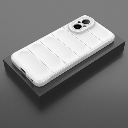 For Realme C67 4G Global Magic Shield TPU + Flannel Phone Case(White) - Realme Cases by buy2fix | Online Shopping UK | buy2fix