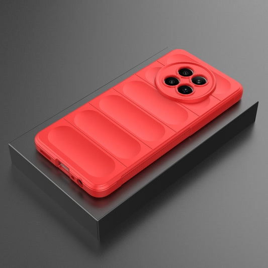 For Realme 12 5G Global Magic Shield TPU + Flannel Phone Case(Red) - Realme Cases by buy2fix | Online Shopping UK | buy2fix