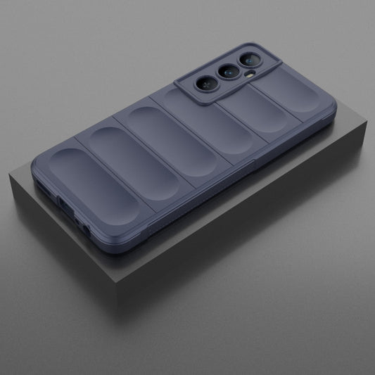For Realme C65 4G Global Magic Shield TPU + Flannel Phone Case(Dark Blue) - Realme Cases by buy2fix | Online Shopping UK | buy2fix