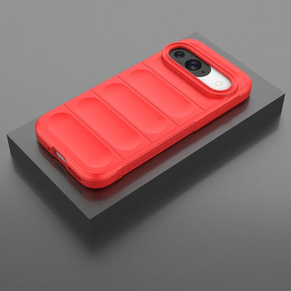 For Google Pixel 9 Pro 5G Magic Shield TPU + Flannel Phone Case(Red) - Google Cases by buy2fix | Online Shopping UK | buy2fix