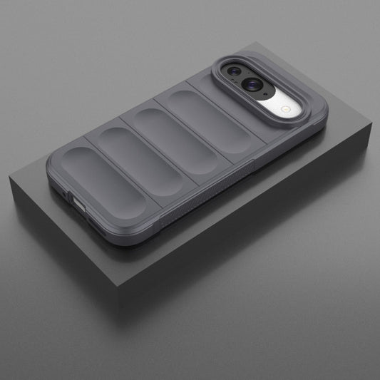 For Google Pixel 9 Pro 5G Magic Shield TPU + Flannel Phone Case(Dark Grey) - Google Cases by buy2fix | Online Shopping UK | buy2fix