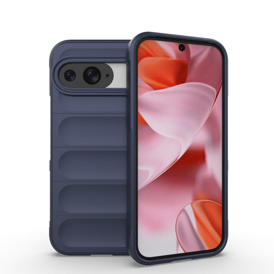 For Google Pixel 9 Pro 5G Magic Shield TPU + Flannel Phone Case(Dark Blue) - Google Cases by buy2fix | Online Shopping UK | buy2fix