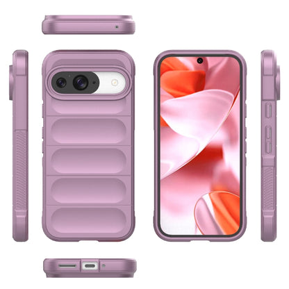 For Google Pixel 9 Pro 5G Magic Shield TPU + Flannel Phone Case(Purple) - Google Cases by buy2fix | Online Shopping UK | buy2fix