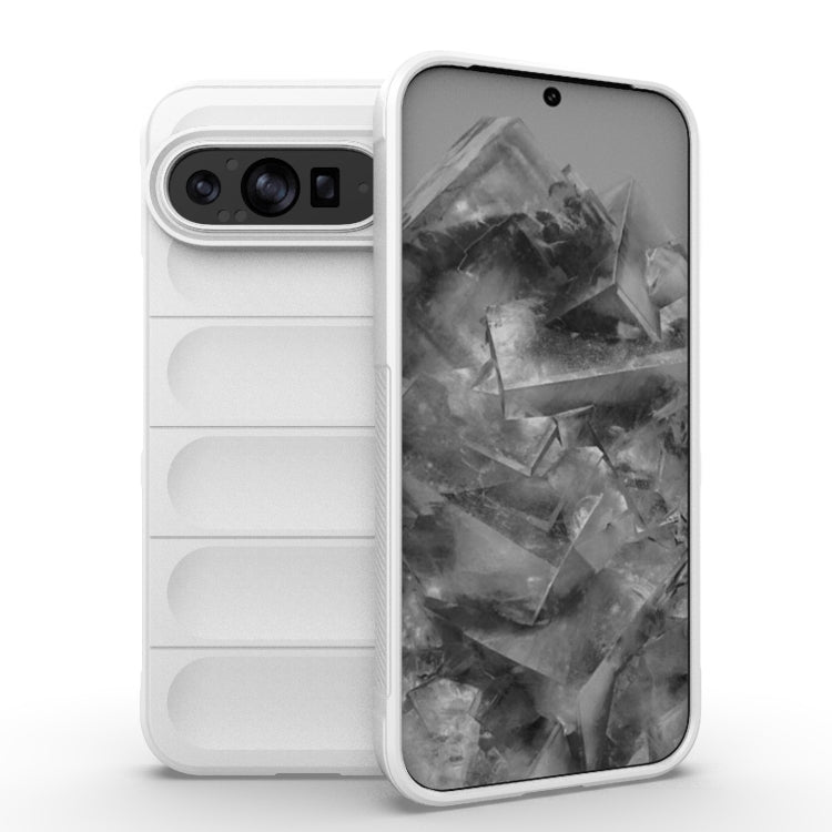 For Google Pixel 9 Pro XL 5G Magic Shield TPU + Flannel Phone Case(White) by buy2fix