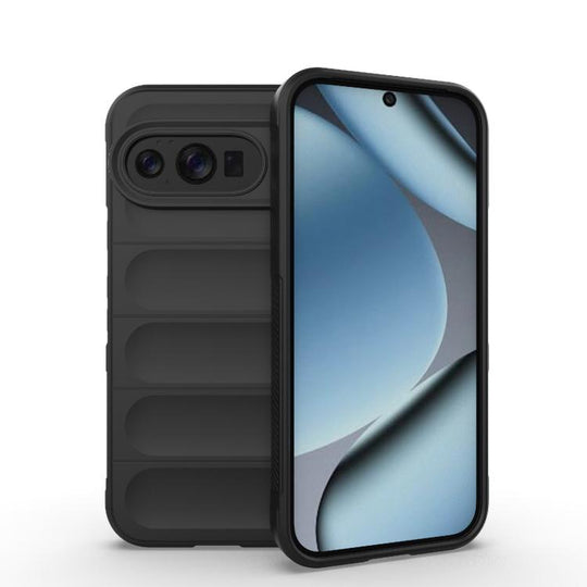 For Google Pixel 10 / 10 Pro 5G Global Magic Shield TPU + Flannel Phone Case(Black)