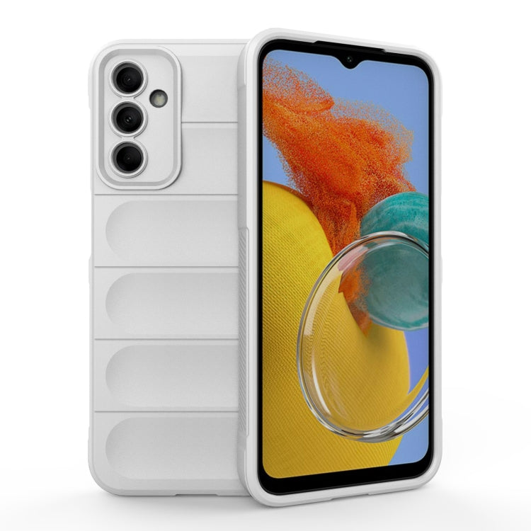 For Samsung Galaxy M14 5G Magic Shield TPU + Flannel Phone Case(White) by buy2fix