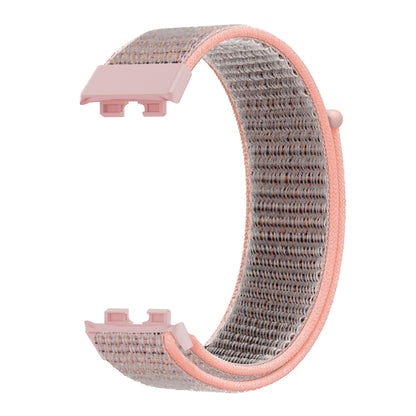 For Huawei Band 8 16mm Woven Nylon Loop Watch Band(Pinkish Color) by buy2fix