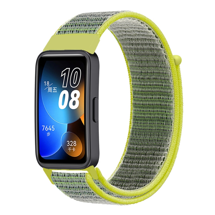 For Huawei Band 8 16mm Woven Nylon Loop Watch Band(Bright Yellow) by buy2fix