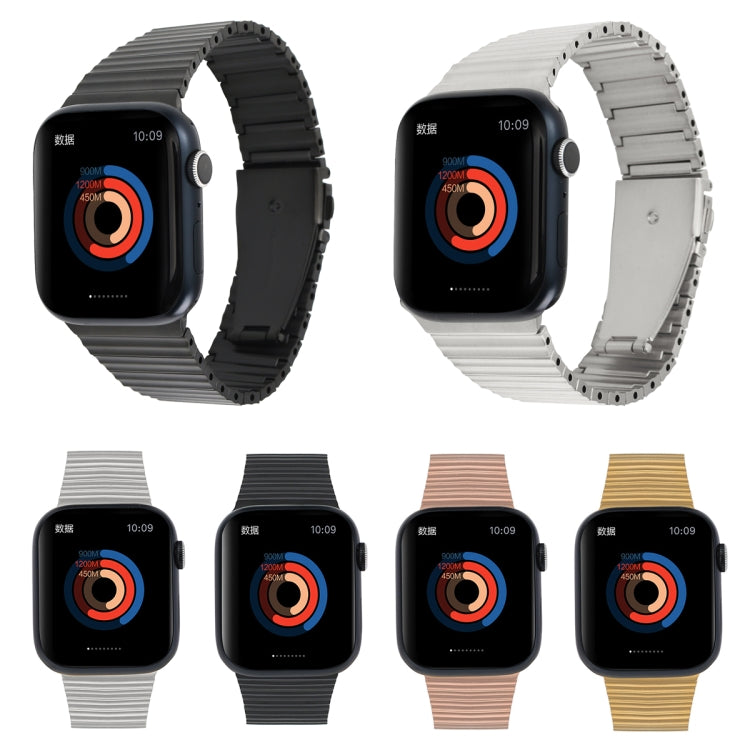 Ocean Metal Replacement Watch Band For Apple Watch Ultra 49mm(Black) by buy2fix