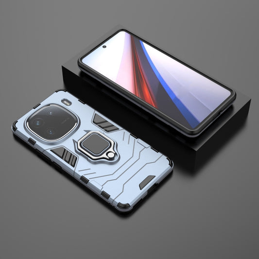 For vivo iQOO 12 5G Magnetic Ring Holder PC + TPU Phone Case(Navy Blue) - vivo Cases by buy2fix | Online Shopping UK | buy2fix