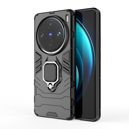 For vivo X100 Pro 5G Magnetic Ring Holder PC + TPU Phone Case(Black) - vivo Cases by buy2fix | Online Shopping UK | buy2fix