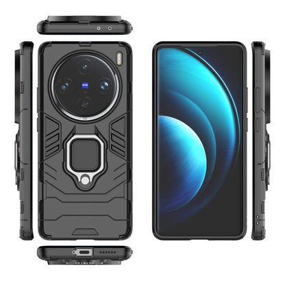 For vivo X100 Pro 5G Magnetic Ring Holder PC + TPU Phone Case(Black) - vivo Cases by buy2fix | Online Shopping UK | buy2fix