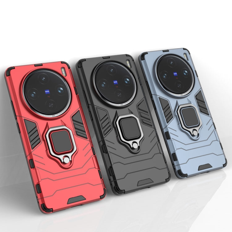 For vivo X100 Pro 5G Magnetic Ring Holder PC + TPU Phone Case(Black) - vivo Cases by buy2fix | Online Shopping UK | buy2fix
