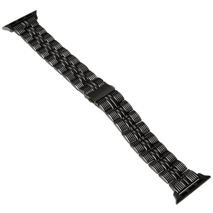 3-Beads Stripe Metal Watch Band For Apple Watch Ultra 49mm(Black) by buy2fix