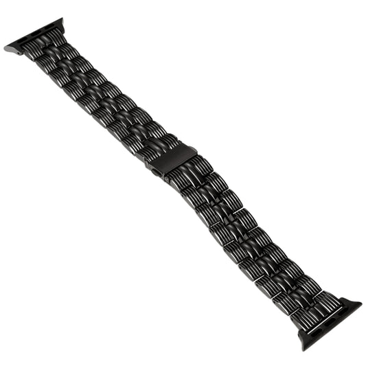 3-Beads Stripe Metal Watch Band For Apple Watch Ultra 49mm(Black) by buy2fix