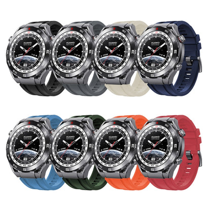 2pcs Regular Style For Huawei Watch Ultimate Silicone Replacement Watch Band(Navy Blue) by buy2fix