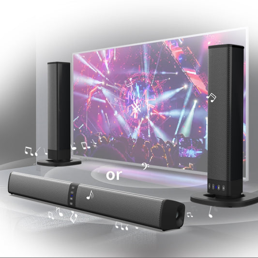 BS-36 20W Multi-Function 3D Stereo Surround Bluetooth Speaker Subwoofer Soundbar(Black) - Desktop Speaker by buy2fix | Online Shopping UK | buy2fix