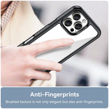 For iPhone 16 Pro Max Colorful Series Acrylic + TPU Phone Case(Black) by buy2fix