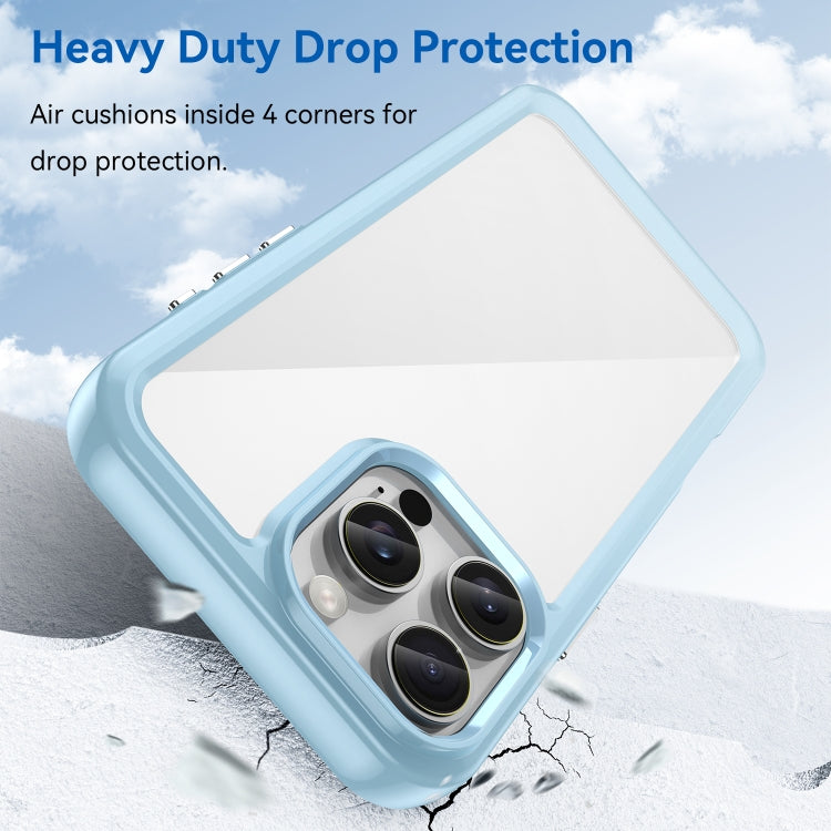 For iPhone 16 Pro Max Colorful Series Acrylic + TPU Phone Case(Blue) by buy2fix