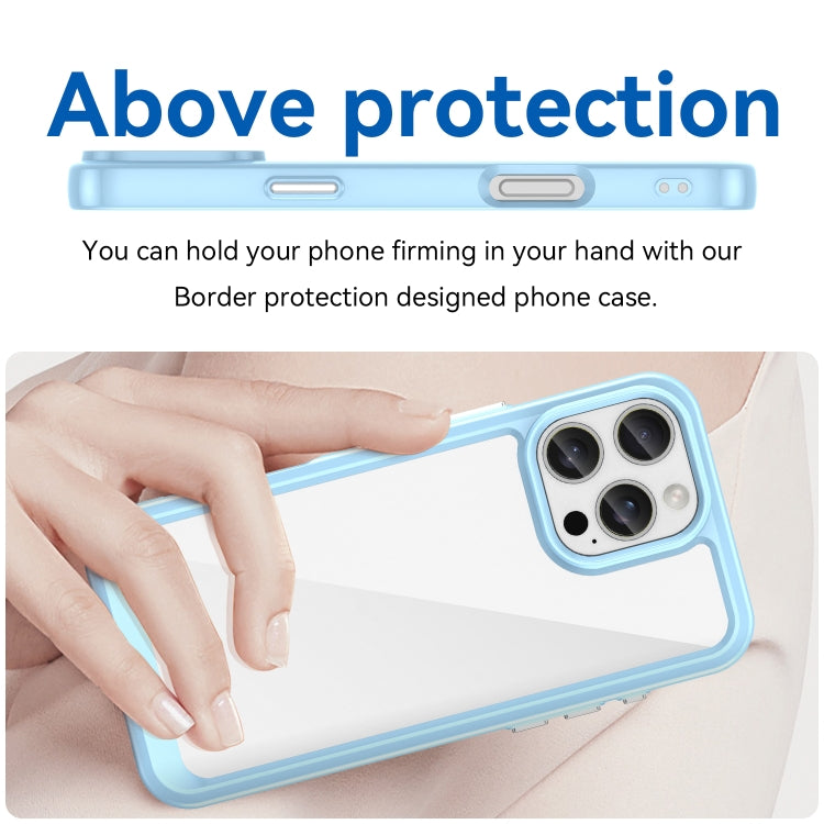 For iPhone 16 Pro Max Colorful Series Acrylic + TPU Phone Case(Blue) by buy2fix
