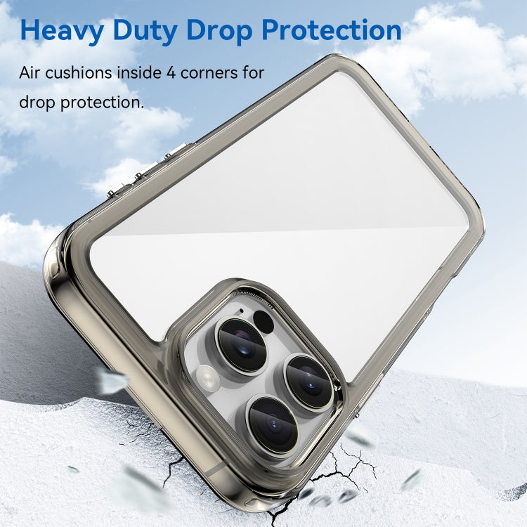 For iPhone 16 Pro Max Colorful Series Acrylic + TPU Phone Case(Transparent Grey) by buy2fix