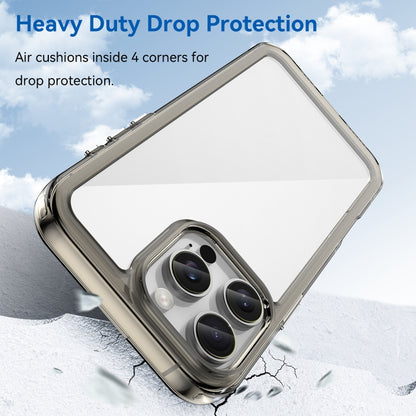 For iPhone 16 Pro Max Colorful Series Acrylic + TPU Phone Case(Transparent Grey) by buy2fix