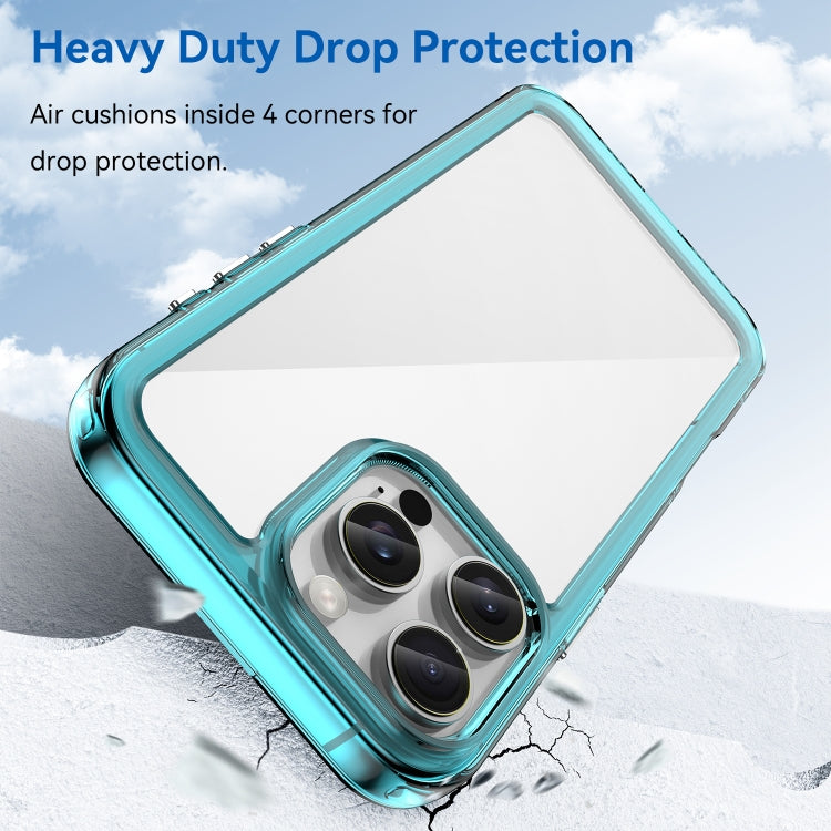 For iPhone 16 Pro Max Colorful Series Acrylic + TPU Phone Case(Transparent Blue) by buy2fix