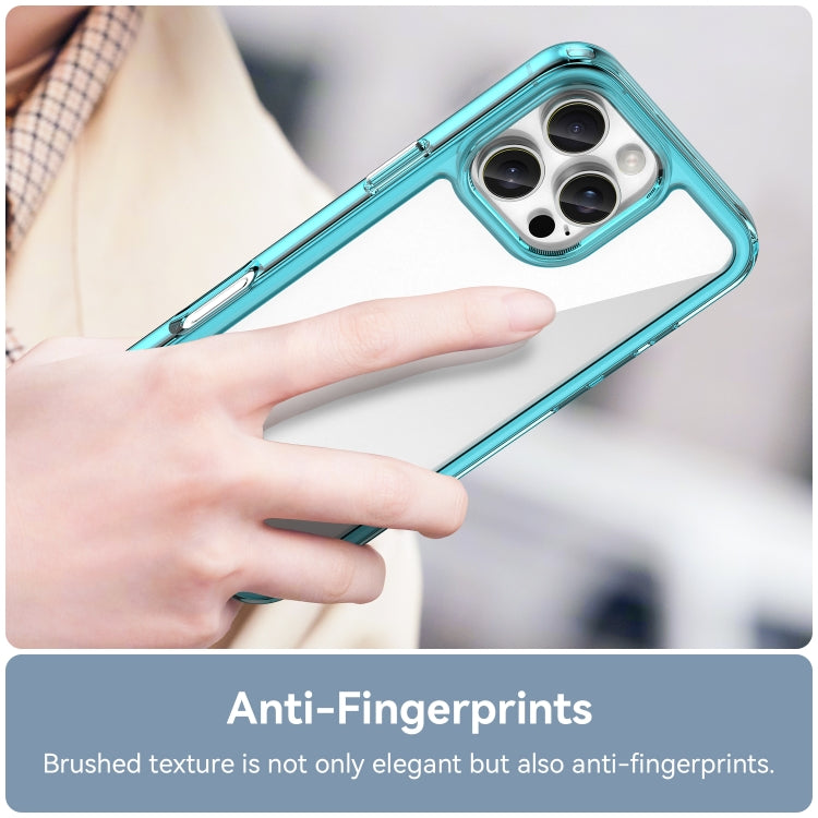 For iPhone 16 Pro Max Colorful Series Acrylic + TPU Phone Case(Transparent Blue) by buy2fix