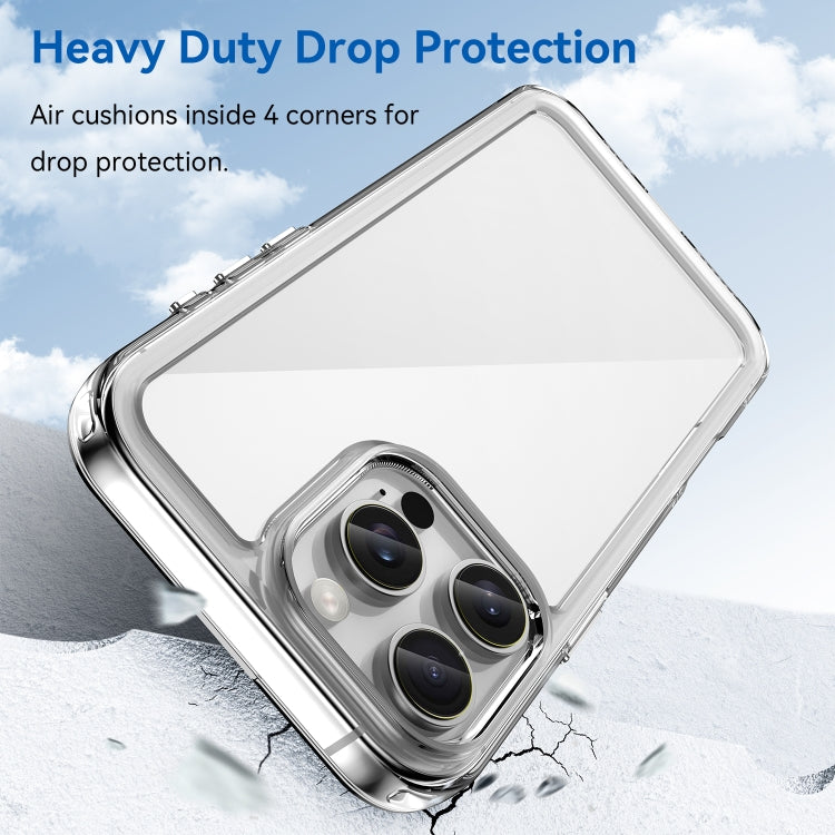 For iPhone 16 Pro Max Colorful Series Acrylic + TPU Phone Case(Transparent) by buy2fix