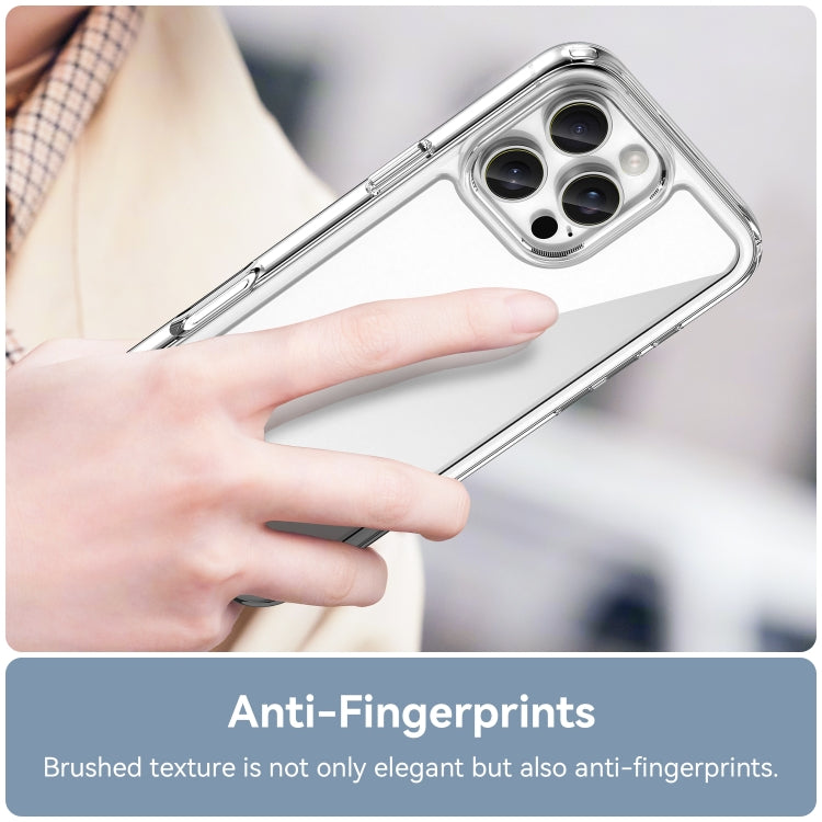 For iPhone 16 Pro Max Colorful Series Acrylic + TPU Phone Case(Transparent) by buy2fix