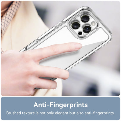 For iPhone 16 Pro Max Colorful Series Acrylic + TPU Phone Case(Transparent) by buy2fix