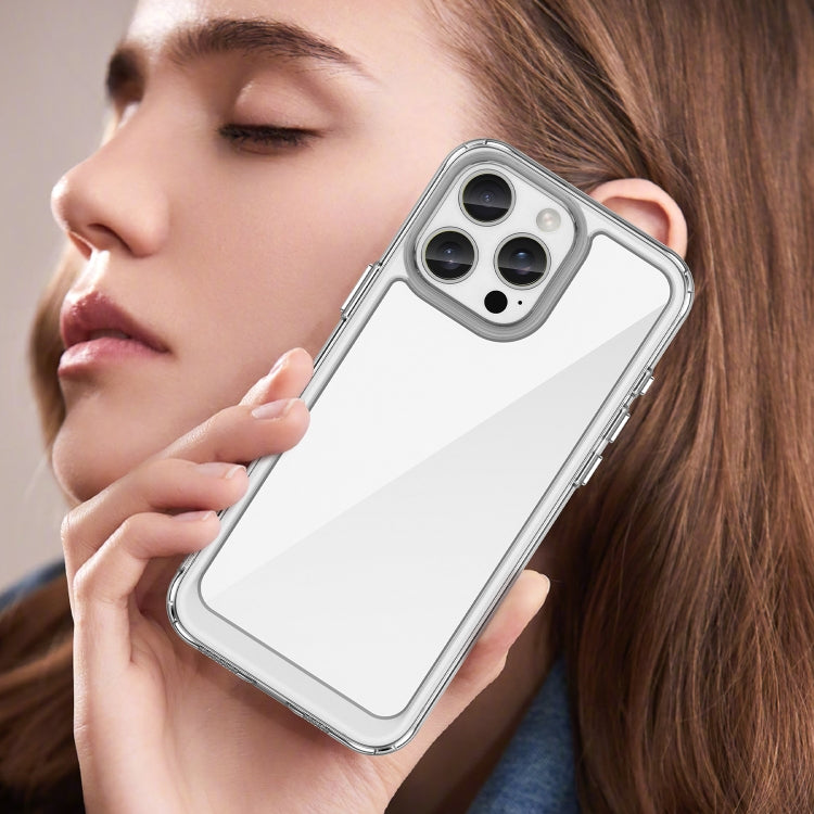 For iPhone 16 Pro Max Colorful Series Acrylic + TPU Phone Case(Transparent) by buy2fix