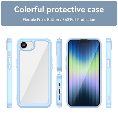 For iPhone 16e Colorful Series Acrylic + TPU Phone Case(Blue) by buy2fix