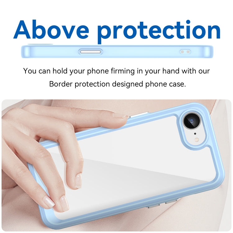 For iPhone 16e Colorful Series Acrylic + TPU Phone Case(Blue) by buy2fix