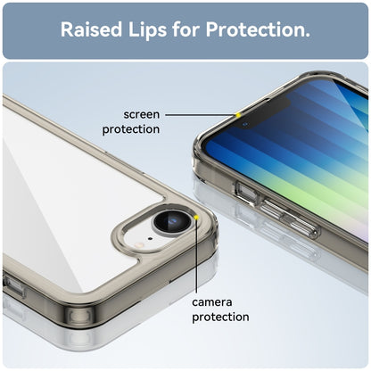 For iPhone 16e Colorful Series Acrylic + TPU Phone Case(Transparent Grey) by buy2fix