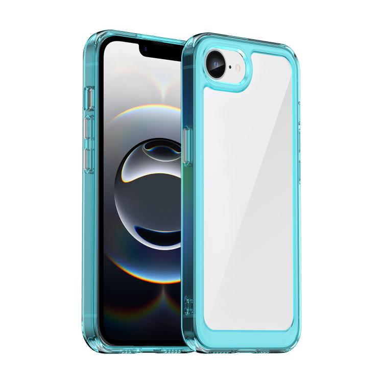 For iPhone 16e Colorful Series Acrylic + TPU Phone Case(Transparent Blue) by buy2fix