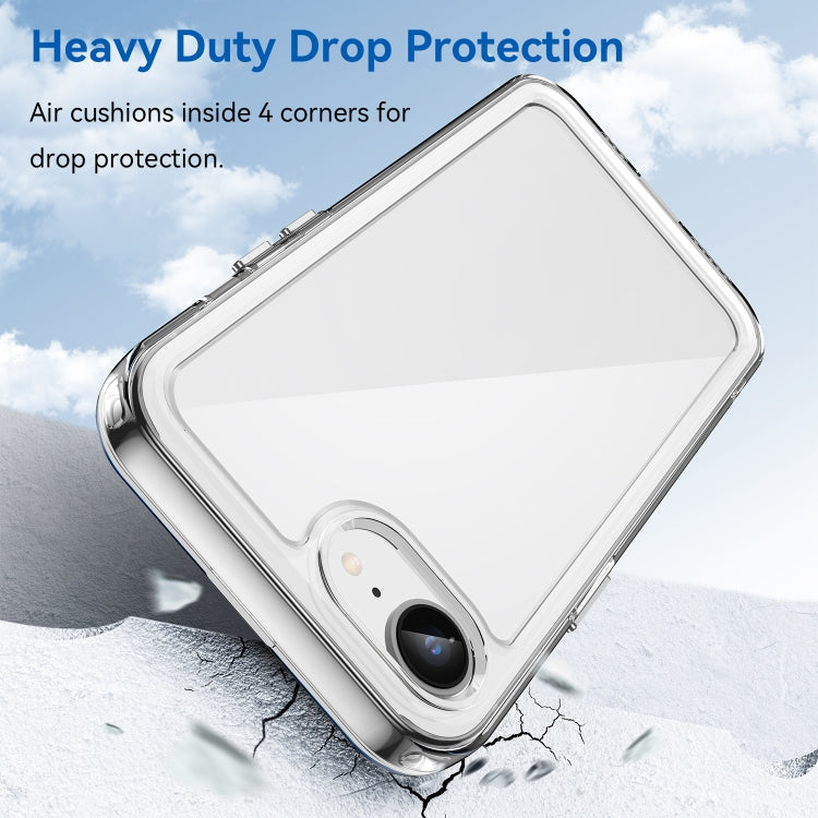 For iPhone 16e Colorful Series Acrylic + TPU Phone Case(Transparent) by buy2fix