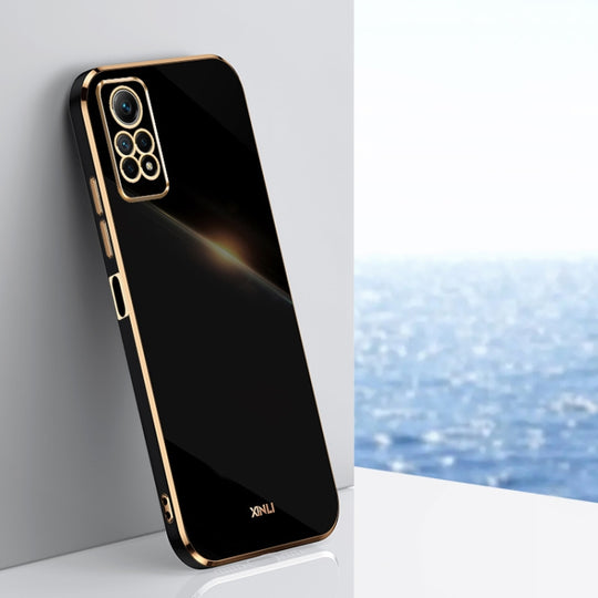 For Xiaomi Redmi Note 12 Pro 4G XINLI Straight Edge 6D Electroplate TPU Phone Case(Black)