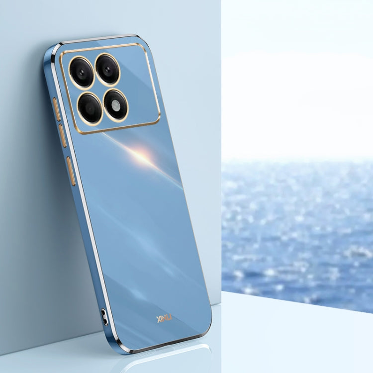 For Xiaomi Redmi K70 XINLI Straight Edge 6D Electroplate TPU Phone Case(Celestial Blue) - Xiaomi Cases by XINLI | Online Shopping UK | buy2fix