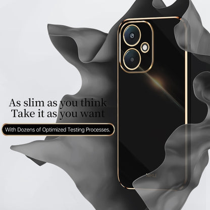 For Xiaomi Redmi 13C 5G XINLI Straight Edge 6D Electroplate TPU Phone Case(White) - Xiaomi Cases by XINLI | Online Shopping UK | buy2fix