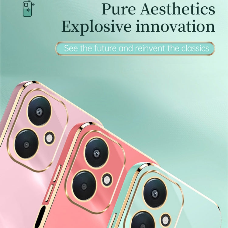 For Xiaomi Redmi 13C 5G XINLI Straight Edge 6D Electroplate TPU Phone Case(White) - Xiaomi Cases by XINLI | Online Shopping UK | buy2fix