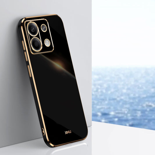 For Xiaomi Redmi Note 13 Pro 4G XINLI Straight Edge 6D Electroplate TPU Phone Case(Black) - Xiaomi Cases by XINLI | Online Shopping UK | buy2fix