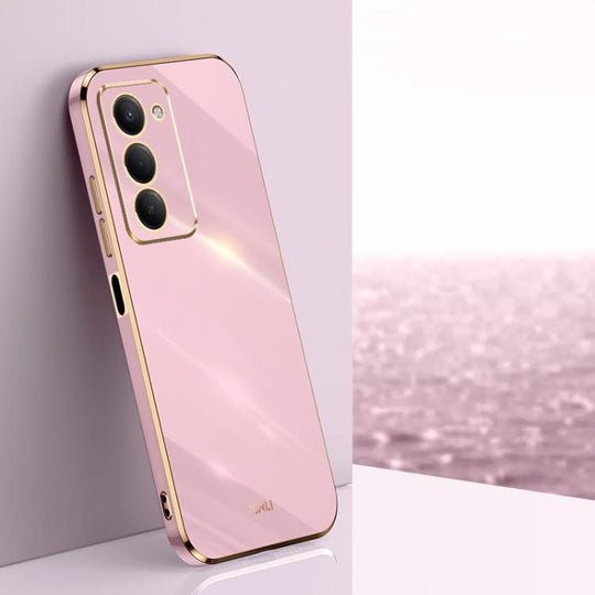 For Redmi 15 5G / 4G EU 171mm XINLI Straight Edge 6D Electroplate TPU Phone Case(Cherry Purple)