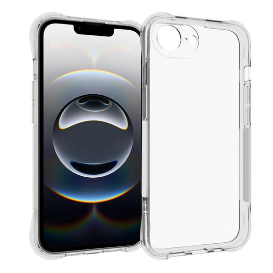 For iPhone 16e Shockproof Non-slip Thickening TPU Phone Case(Transparent) by buy2fix