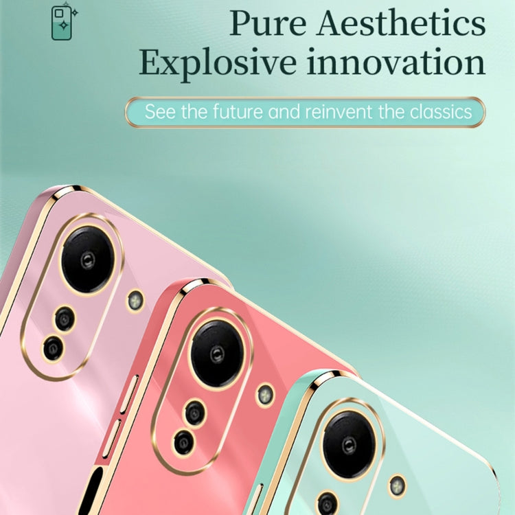 For Xiaomi Redmi 13C 4G XINLI Straight Edge 6D Electroplate TPU Phone Case with Ring Holder(Mint Green) - Xiaomi Cases by XINLI | Online Shopping UK | buy2fix